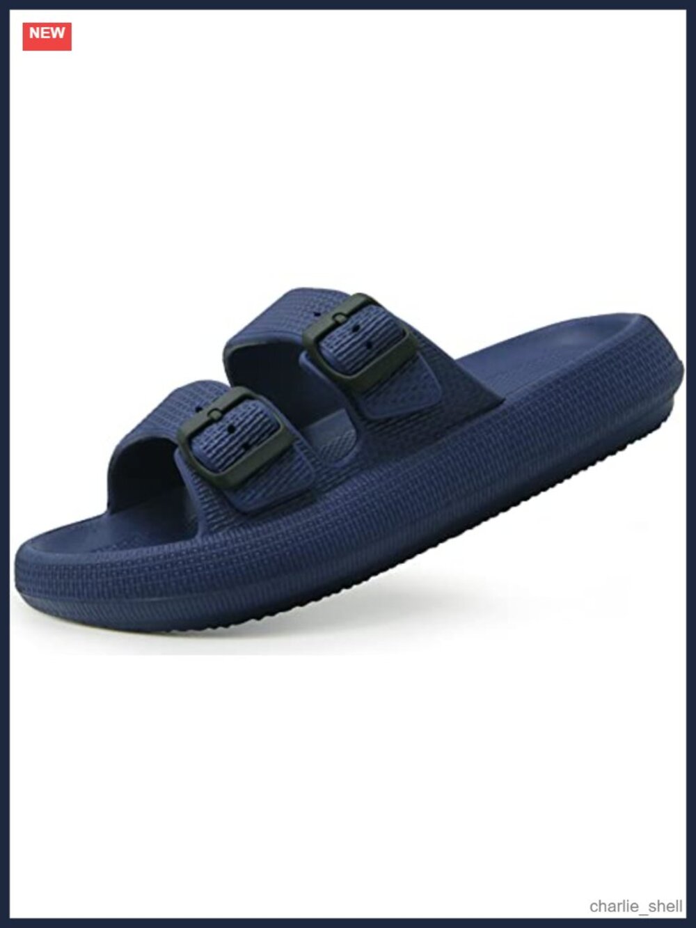 Weweya EVA Slide Sandals Double Buckle Adjustable Slip On